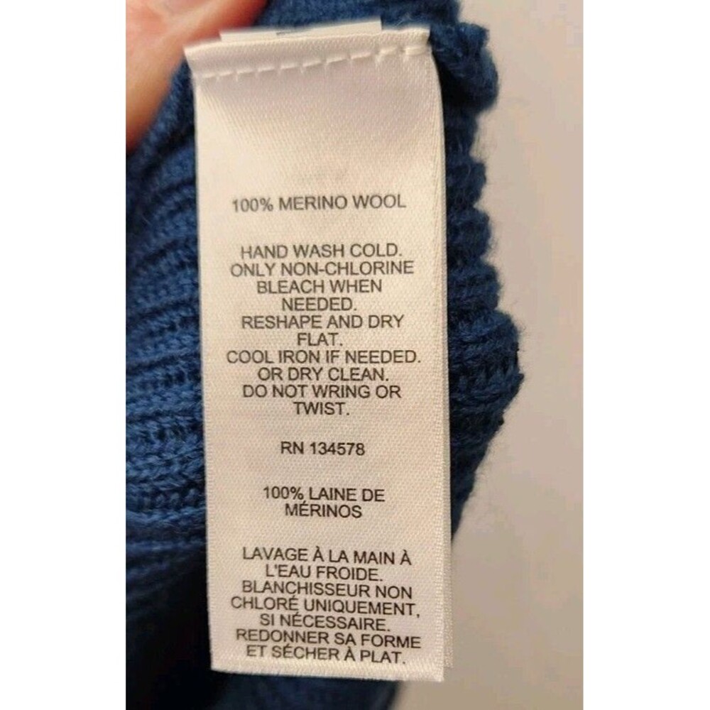 New Vineyard Vines Mens Med Merino Wool OTG Rib Ski Quarter Zip Sweater Teal Bay - Picture 10 of 12